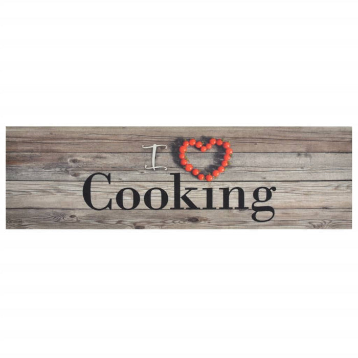 Covor de bucătărie lavabil Cooking, gri, 45x150 cm, catifea WALTI