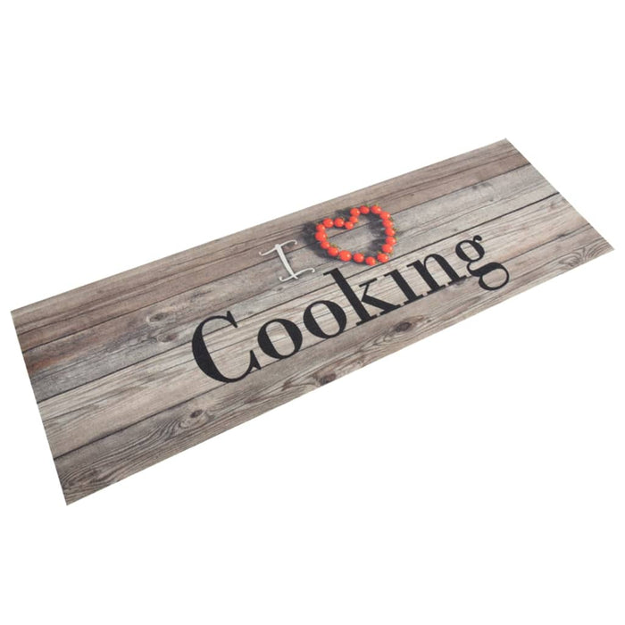 Covor de bucătărie lavabil Cooking, gri, 60x180 cm, catifea - WALTI WALTI