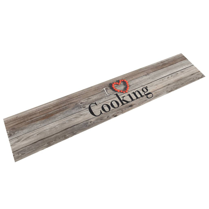 Covor de bucătărie lavabil Cooking, gri, 60x300 cm, catifea - WALTI WALTI