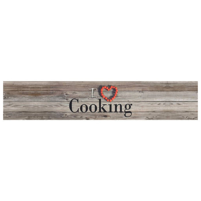 Covor de bucătărie lavabil Cooking, gri, 60x300 cm, catifea - WALTI WALTI