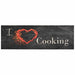 Covor de bucătărie lavabil Cooking, negru, 60x180 cm, catifea - WALTI WALTI