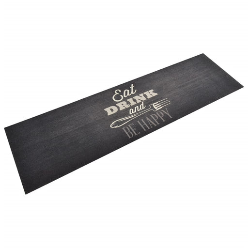 Covor de bucătărie lavabil Kitchen, negru, 45x150 cm, catifea - WALTI WALTI