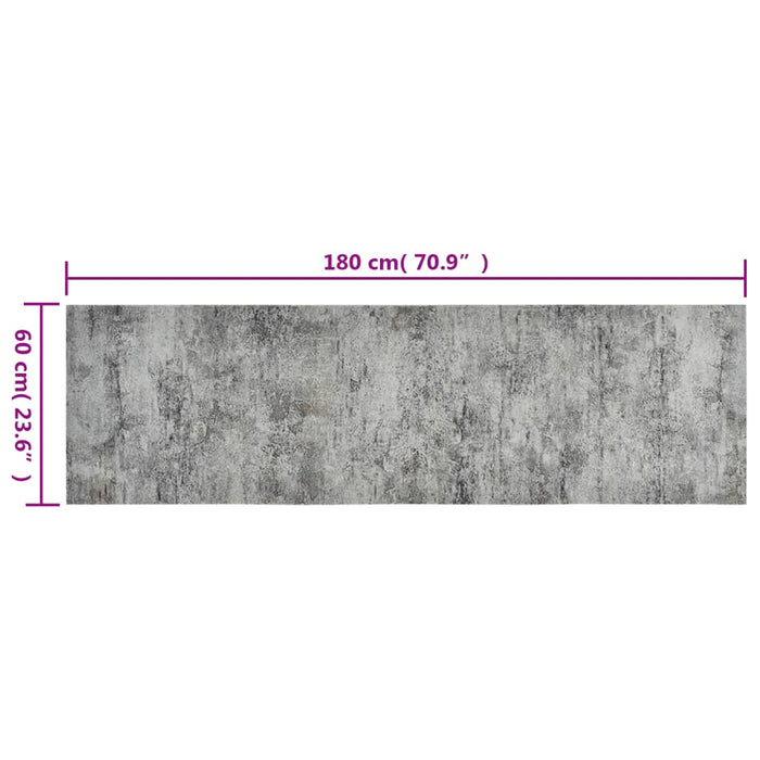 Covor de bucătărie lavabil Beton, 60x180cm, catifea - WALTI WALTI