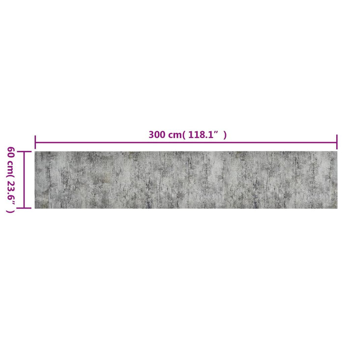 Covor de bucătărie lavabil Beton, 60x300 cm, catifea - WALTI WALTI