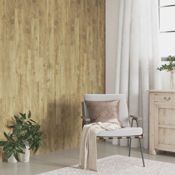 Panouri de perete aspect lemn, maro, 4,12 m², PVC - WALTI WALTI