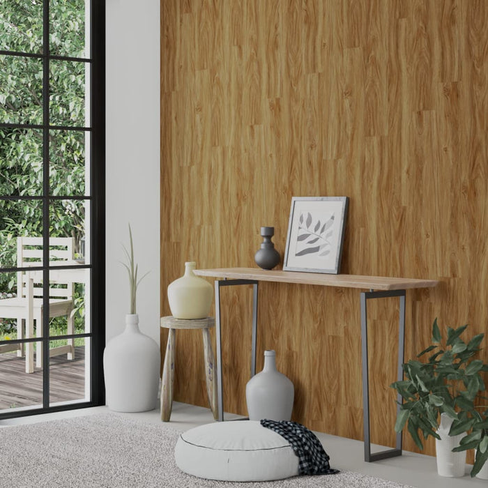 Panouri de perete aspect lemn, maro, 4,12 m², PVC - WALTI WALTI