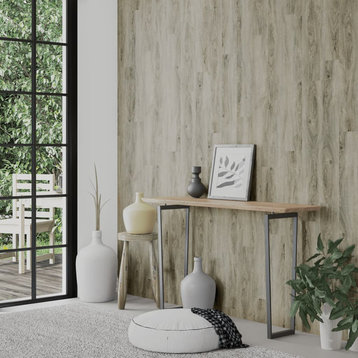 Panouri de perete aspect lemn, gri, 4,12 m², PVC WALTI