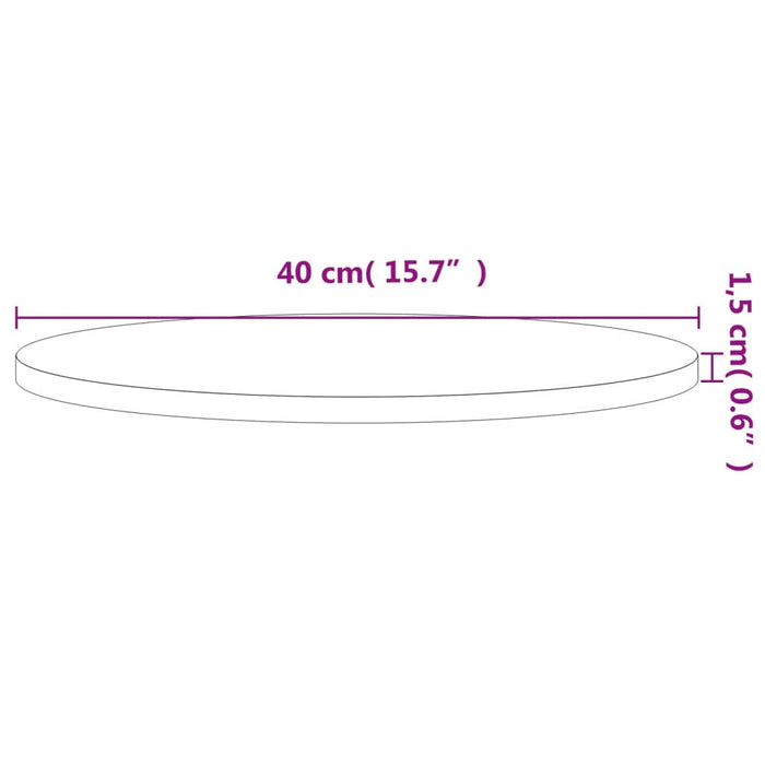 Blat de masă rotund, Ø40x1,5 cm, lemn masiv de fag - WALTI WALTI