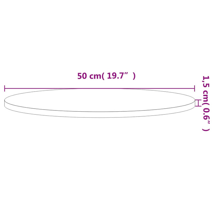 Blat de masă rotund, Ø50x1,5 cm, lemn masiv de fag - WALTI WALTI