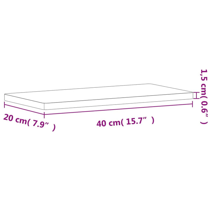 Raft de perete, 40x20x1,5 cm, lemn masiv de fag WALTI