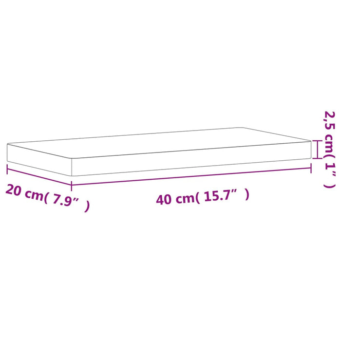 Raft de perete, 40x20x2,5 cm, lemn masiv de fag WALTI