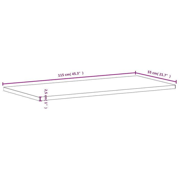 Blat de birou, 115x55x2,5 cm, lemn masiv de fag - WALTI WALTI