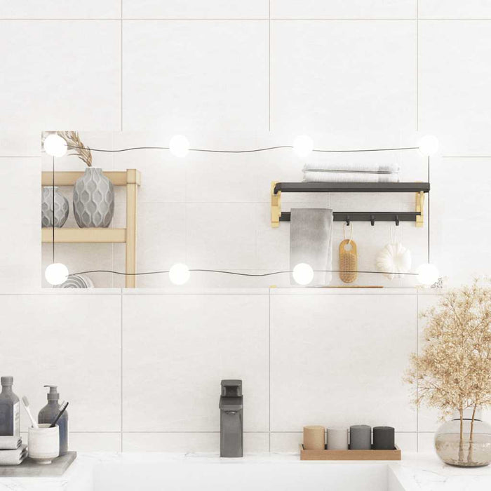 Oglindă de perete cu lumini LED 30x80 cm sticlă dreptunghiular - WALTI WALTI