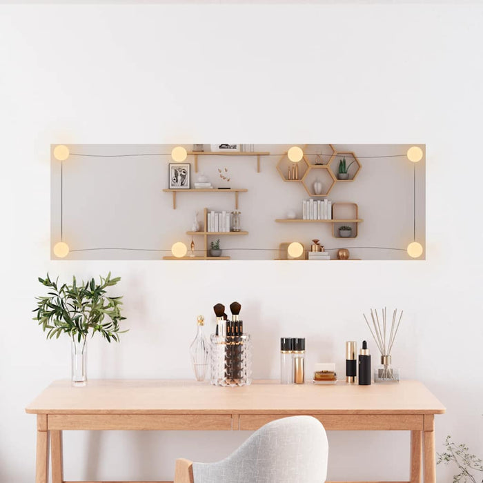 Oglindă de perete cu lumini LED 30x100 cm sticlă dreptunghiular WALTI