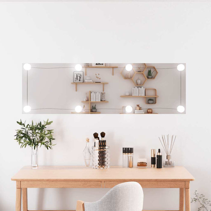 Oglindă de perete cu lumini LED 30x100 cm sticlă dreptunghiular WALTI