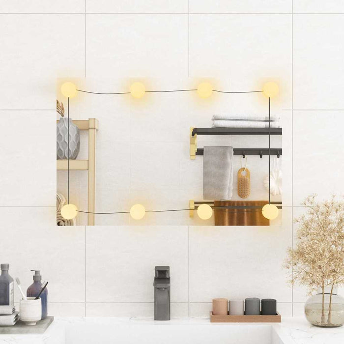 Oglindă de perete cu lumini LED 40x60 cm sticlă dreptunghiular - WALTI WALTI