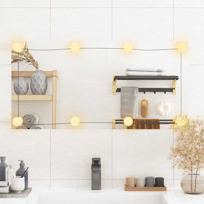 Oglindă de perete cu lumini LED 40x80 cm sticlă dreptunghiular WALTI