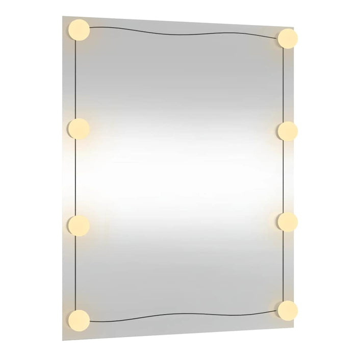 Oglindă de perete cu lumini LED 50x60 cm sticlă dreptunghiular - WALTI WALTI