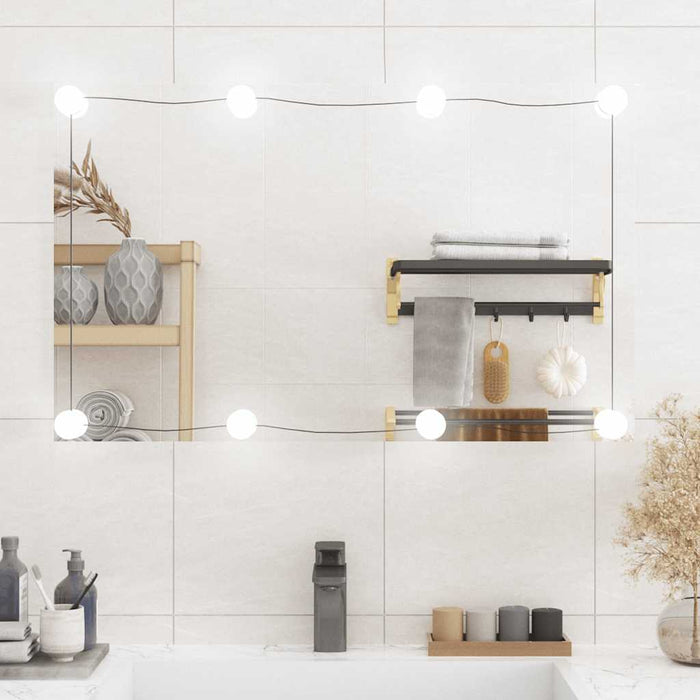 Oglindă de perete cu lumini LED 50x80 cm sticlă dreptunghiular - WALTI WALTI
