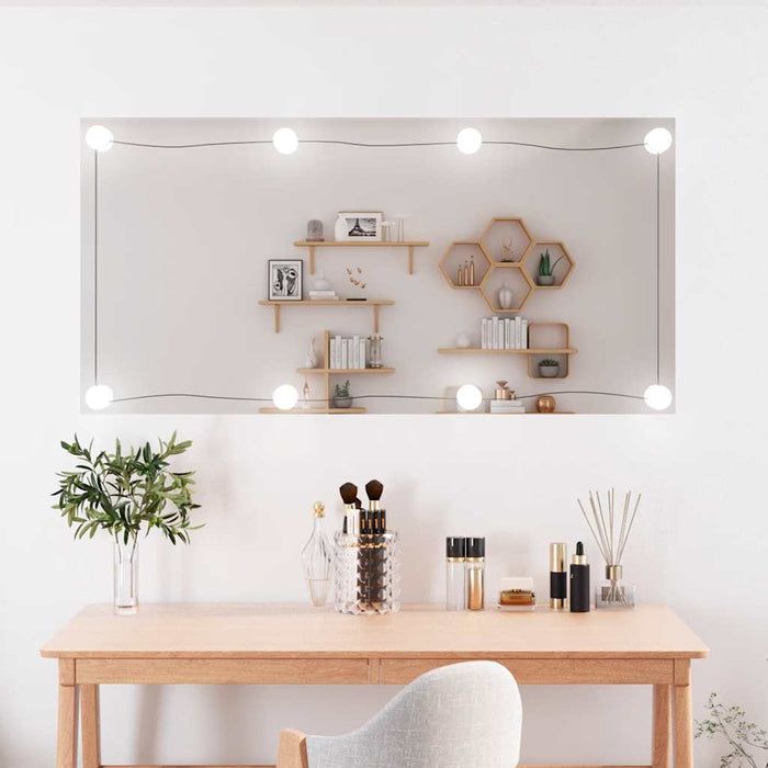 Oglindă de perete cu lumini LED 50x100 cm sticlă dreptunghiular - WALTI WALTI
