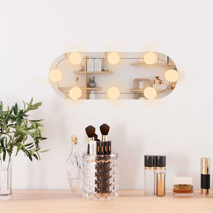 Oglindă de perete cu lumini LED 15x40 cm oval sticlă - WALTI WALTI