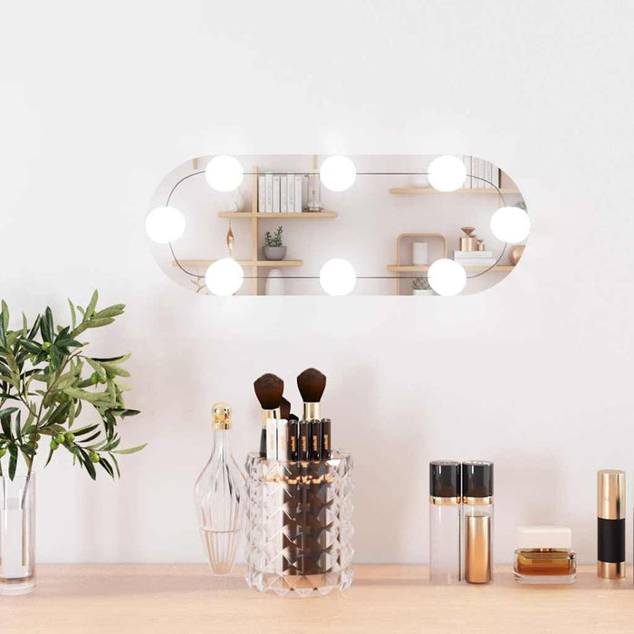 Oglindă de perete cu lumini LED 15x40 cm oval sticlă - WALTI WALTI