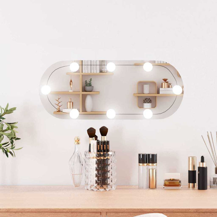 Oglindă de perete cu lumini LED 20x50 cm oval sticlă - WALTI WALTI