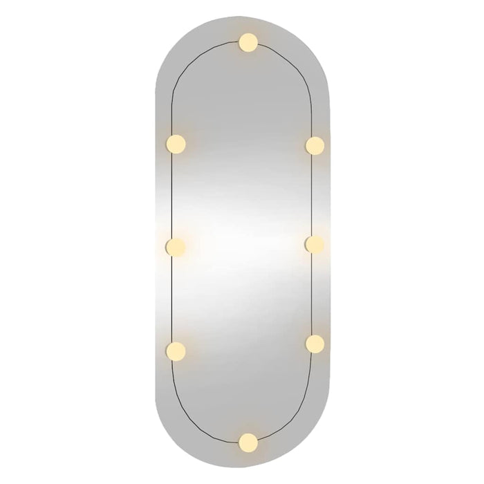 Oglindă de perete cu lumini LED 45x100 cm oval sticlă - WALTI WALTI