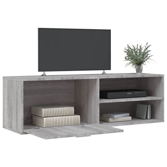 Comodă TV, gri sonoma, 120x34x37 cm, lemn prelucrat - WALTI WALTI