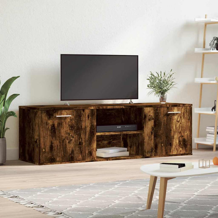 Comodă TV, stejar fumuriu, 120x34x37 cm, lemn compozit - WALTI WALTI
