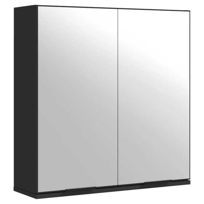 Dulap baie cu oglindă negru 64x20x67 cm lemn compozit - WALTI WALTI