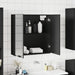 Dulap baie cu oglindă negru 64x20x67 cm lemn compozit - WALTI WALTI