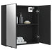 Dulap baie cu oglindă negru 64x20x67 cm lemn compozit - WALTI WALTI
