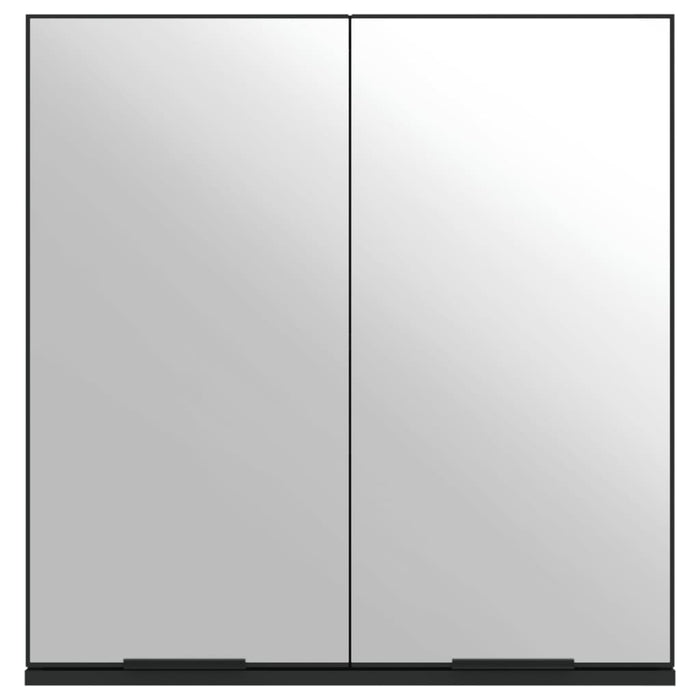 Dulap baie cu oglindă negru 64x20x67 cm lemn compozit - WALTI WALTI