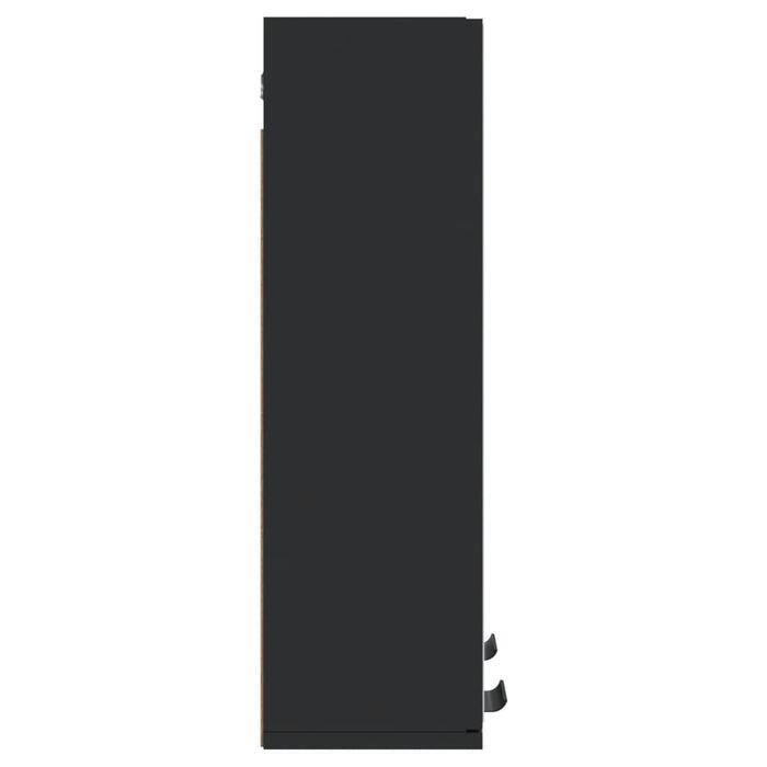 Dulap baie cu oglindă negru 64x20x67 cm lemn compozit - WALTI WALTI