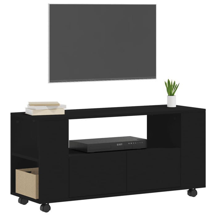 Comodă TV, negru, 102x34,5x43 cm, lemn prelucrat WALTI