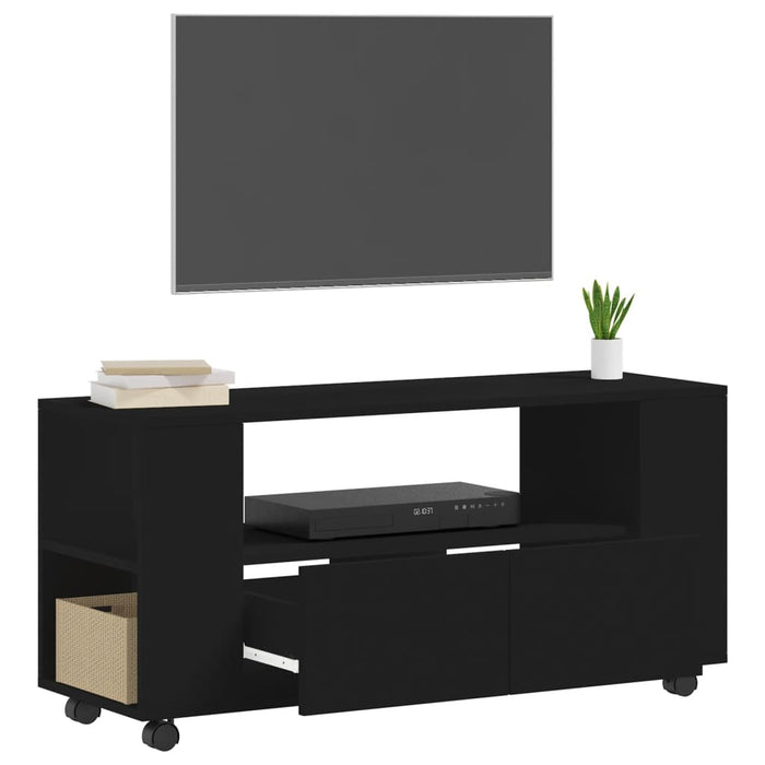 Comodă TV, negru, 102x34,5x43 cm, lemn prelucrat WALTI