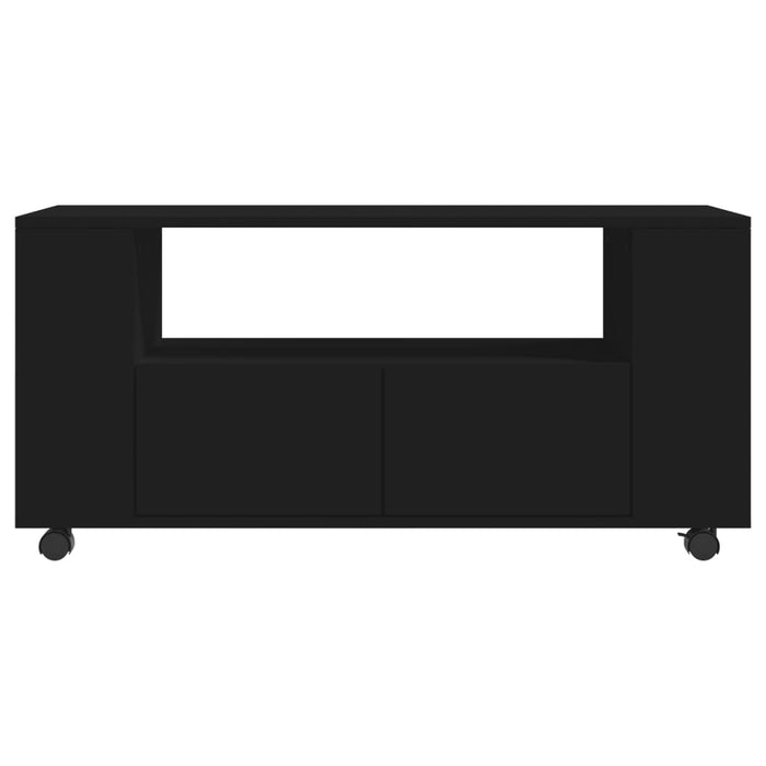 Comodă TV, negru, 102x34,5x43 cm, lemn prelucrat WALTI