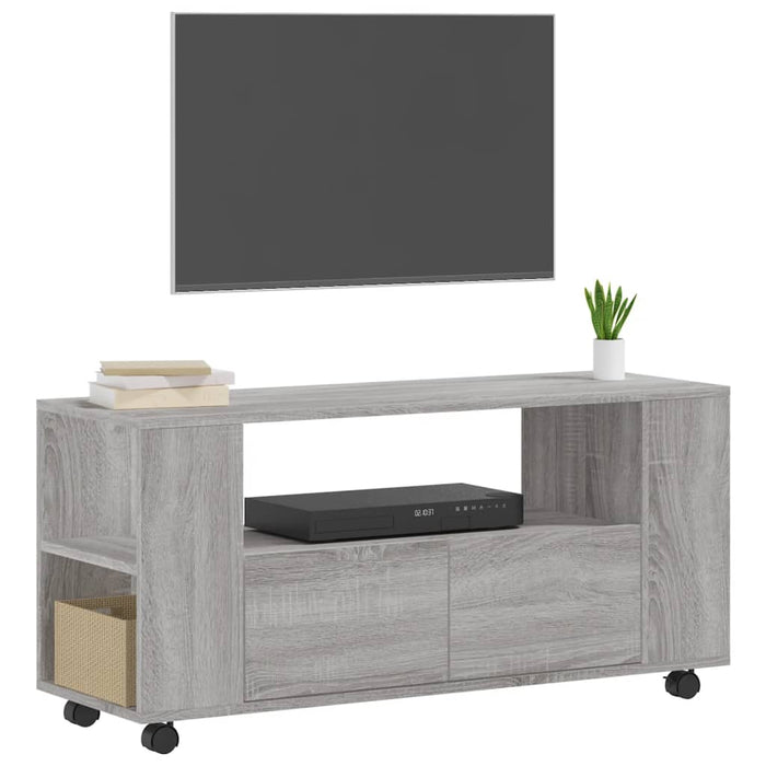 Comodă TV, gri sonoma, 102x34,5x43 cm, lemn prelucrat - WALTI WALTI