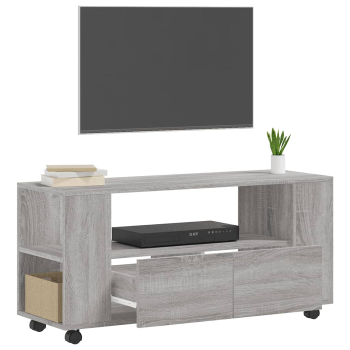 Comodă TV, gri sonoma, 102x34,5x43 cm, lemn prelucrat - WALTI WALTI
