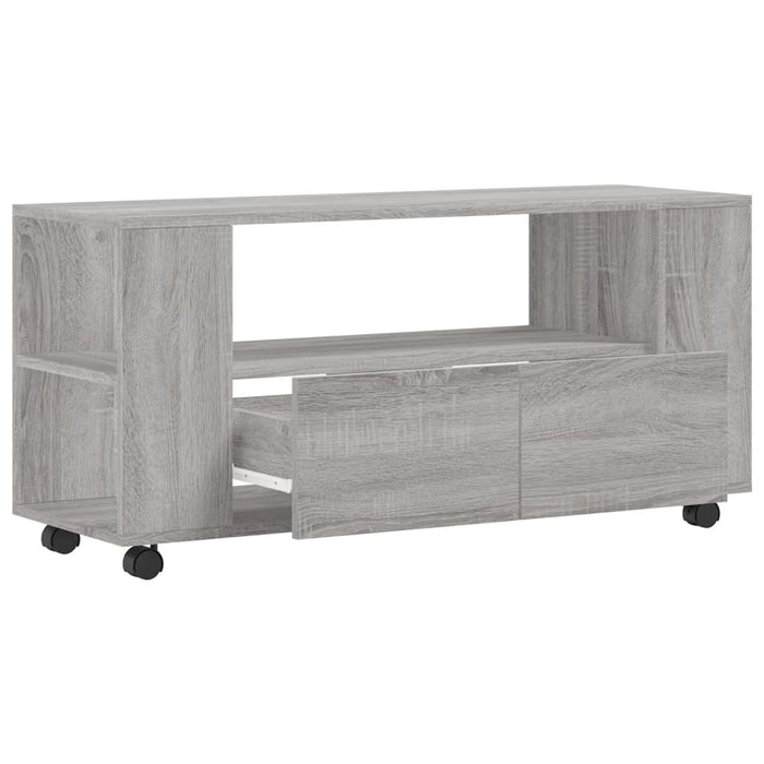 Comodă TV, gri sonoma, 102x34,5x43 cm, lemn prelucrat - WALTI WALTI