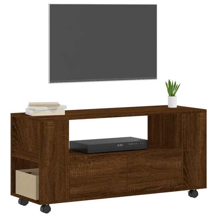 Comodă TV, stejar maro, 102x34,5x43 cm, lemn prelucrat WALTI