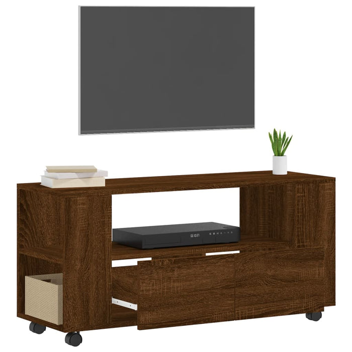 Comodă TV, stejar maro, 102x34,5x43 cm, lemn prelucrat WALTI