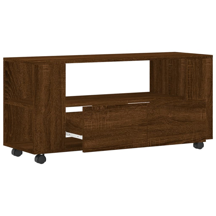 Comodă TV, stejar maro, 102x34,5x43 cm, lemn prelucrat WALTI