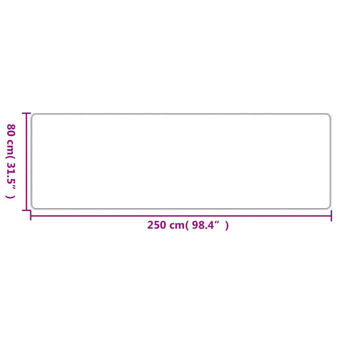 Covor traversă aspect sisal, platina, 80x250 cm WALTI