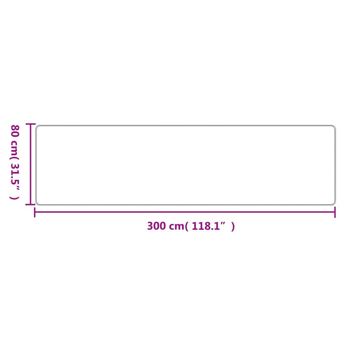 Covor traversă aspect sisal, platina, 80x300 cm WALTI