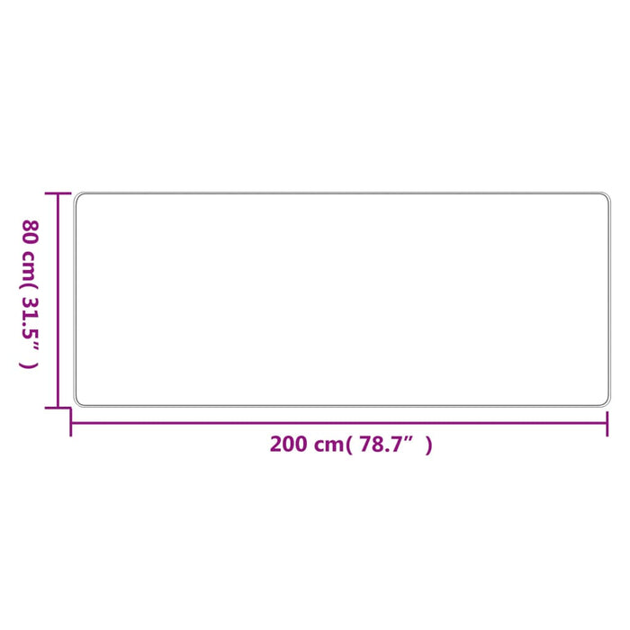 Covor traversă aspect sisal, antracit, 80x200 cm - WALTI WALTI