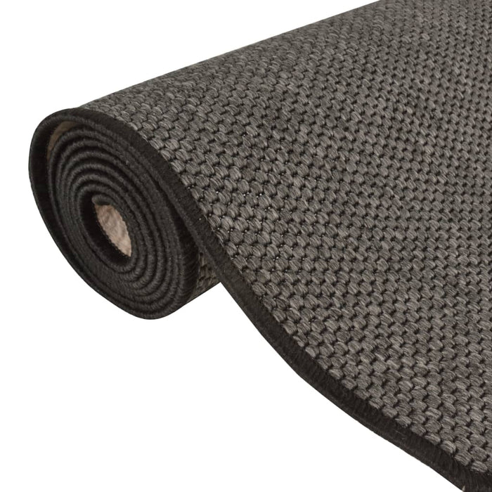 Covor traversă aspect sisal, antracit, 80x300 cm - WALTI WALTI