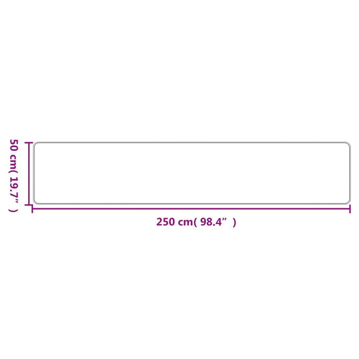 Covor traversă cu aspect sisal, argintiu, 50x250 cm WALTI