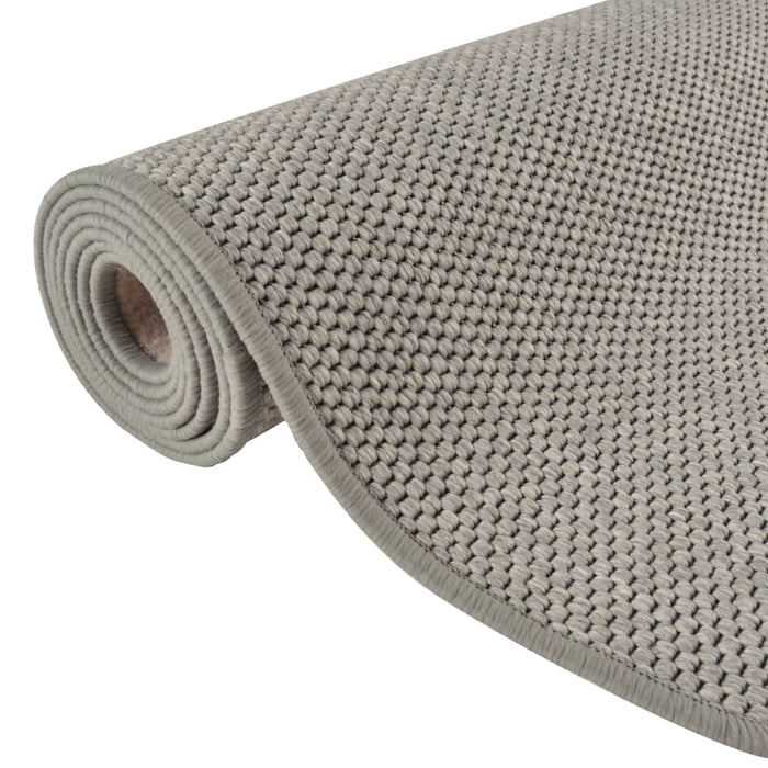 Covor traversă cu aspect sisal, argintiu, 80x300 cm - WALTI WALTI